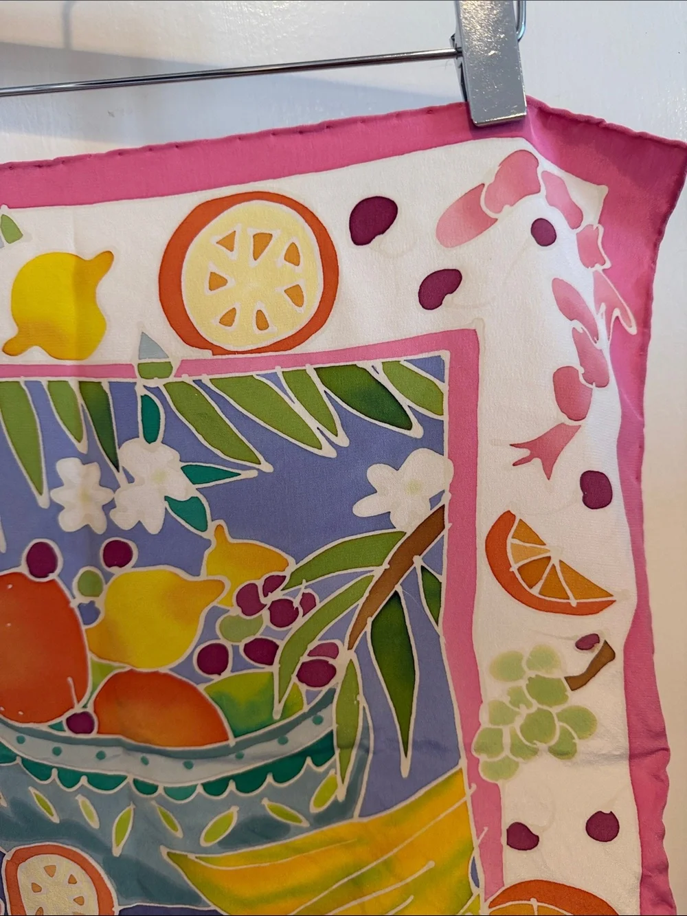 Tropical Print 100% Silk Scarf